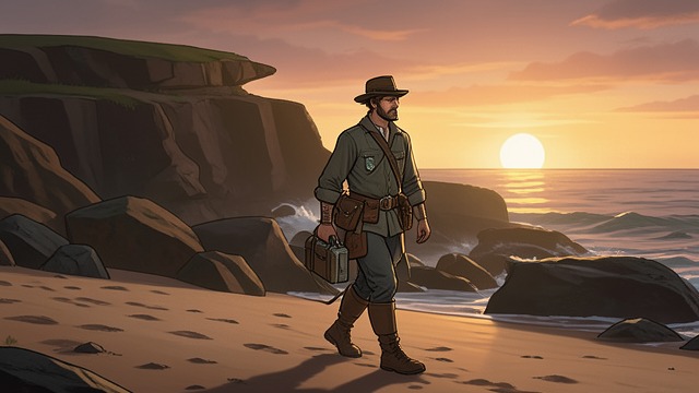 A Secret Landing from "My Father's Dragon". Unseen Arrival Concealment Elmer leaves the ship unnoticed and walks along the shore.