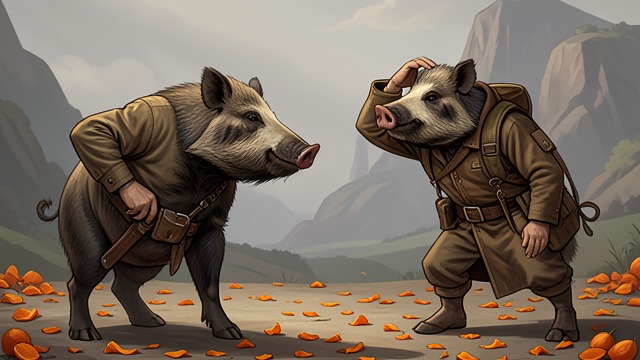 The Boars’ Debate from "My Father's Dragon". Evidence and Speculation The argument Wild Boars connect Mouse’s report with fresh Tangerines peels near the Ocean Rocks.