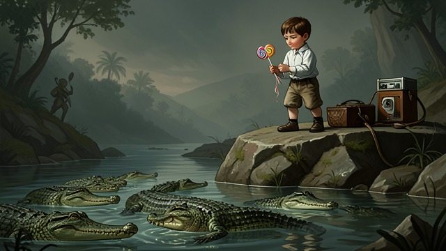 The Lollipops’ Final Effect from "My Father's Dragon". Sweetness Changes Direction The distraction Pink lollipops encourage Crocodiles to line up, then keep them occupied as they swim downriver.