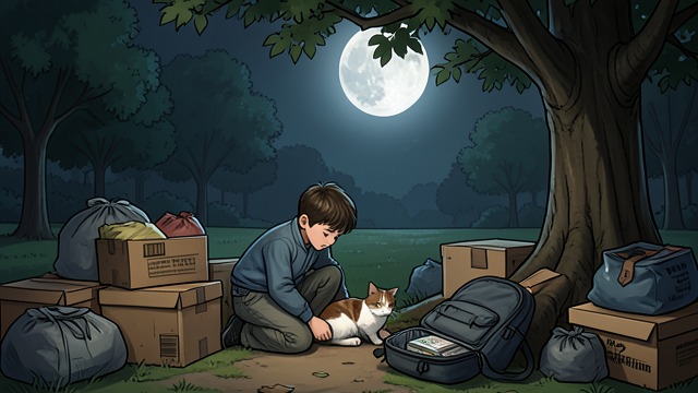 The Secret Plan from "My Father's Dragon". Preparing to Leave Independent action Elmer and Old Alley Cat hide supplies in the park, then pack them in his father’s knapsack before the voyage.