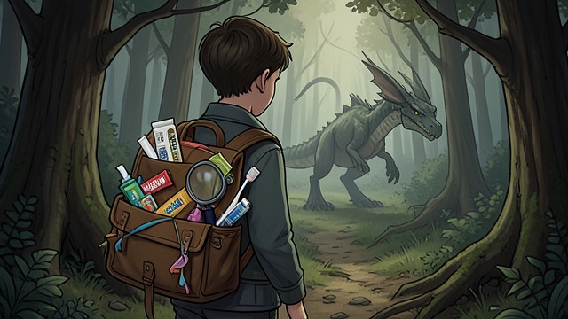 The Supplies Gathered from "My Father's Dragon". A Portable Set of Possibilities The contents Elmer packs Chewing gum, Pink lollipops, a toothbrush, toothpaste, combs, ribbons, magnifying glasses, rubber…