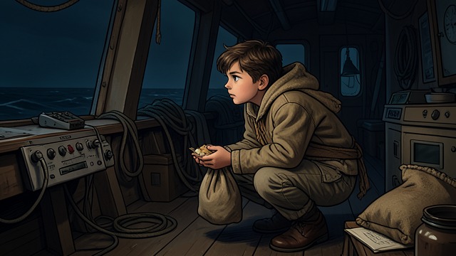 The Lonely Passage from "My Father's Dragon". Self-Reliance at Sea Hiding Elmer remains in the hold and avoids discovery when the ship stops.