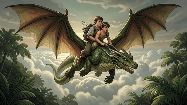 The First Invitation from "My Father's Dragon". Flight Offered Freely The question Freed from captivity, Baby Dragon asks Elmer where they should go.
