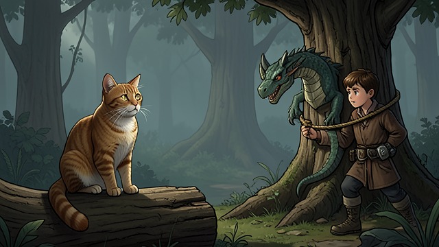 A Friendship Reported from "My Father's Dragon". The Cat’s Connection A hidden friendship Old Alley Cat tells Elmer that she secretly visited Baby Dragon while he was captive and became his friend.