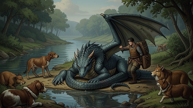 A Useful Accident from "My Father's Dragon". Need Meets Vulnerability The animals’ discovery Baby Dragon lands injured beside the river.