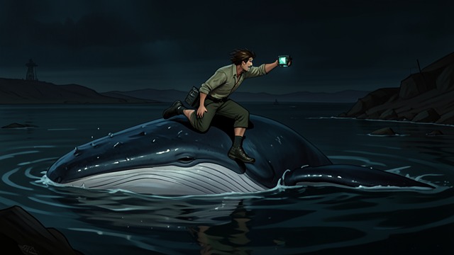 A Whale for a Rock from "My Father's Dragon". Mistaken Ground An accidental landing In darkness, Elmer leaps from a rock onto a sleeping whale and mistakes the animal for part of the crossing.