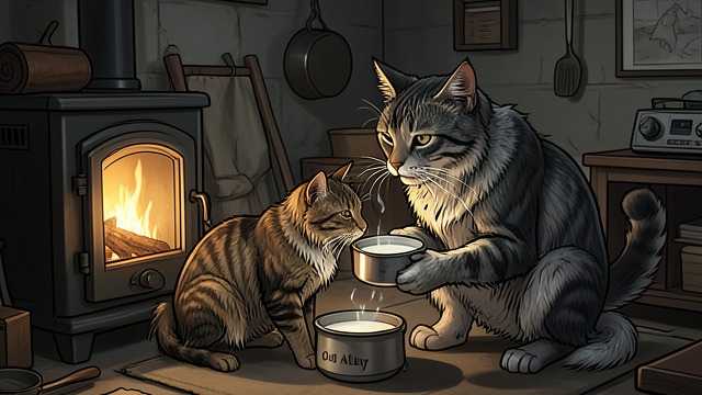 An Offer of Shelter from "My Father's Dragon". Kindness in the Rain The meeting Elmer finds Old Alley Cat cold and uncomfortable and offers to take her home.