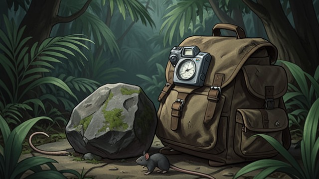 The Mouse’s Doubt from "My Father's Dragon". A Strange Rock The report Mouse notices a queer rock beside Elmer’s knapsack and rushes away to tell somebody.