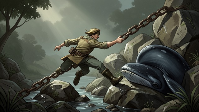 The Night Rocks from "My Father's Dragon". Crossing the Ocean Rocks The passage Elmer follows the rocky chain toward Wild Island, leaping across gaps and navigating waves and slippery stones in rubber…