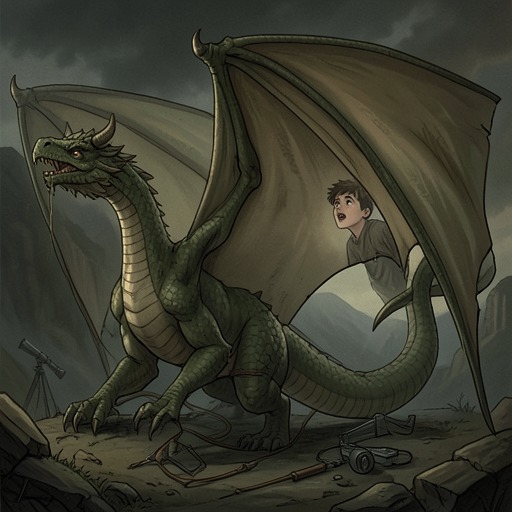 Baby Dragon’s First Choice from "My Father's Dragon". This flow focuses on the change from externally controlled movement to Baby Dragon’s first freely chosen flight with Elmer.