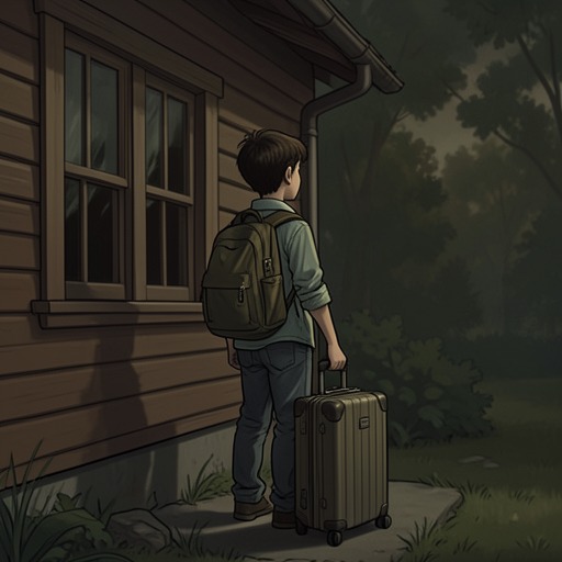 Elmer’s Separation from Home from "My Father's Dragon". This flow follows Elmer from conflict in his childhood home through deliberate departure and the lonely demands of becoming self-reliant.