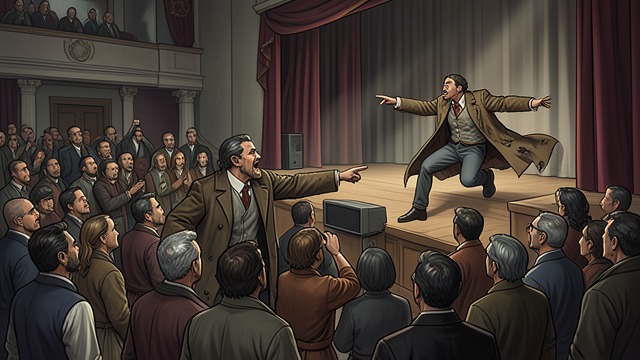 The Forbidden Performance from "Cyrano de Bergerac". The Forbidden Performance A public challenge Cyrano de Bergerac interrupts Montfleury and orders him offstage, making a private grievance into a spectacle…