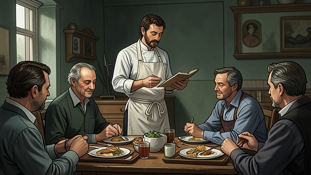 The Poets’ Breakfast from "Cyrano de Bergerac". The Poets’ Breakfast Hospitality in disguise Ragueneau recites a recipe in verse while the visiting poets eat the food his shop supplies.