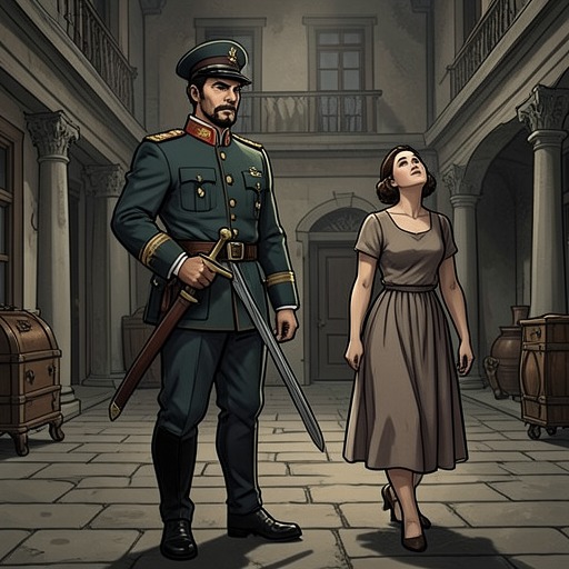 Roxane and De Guiche from "Cyrano de Bergerac". This thread traces the contest between De Guiche’s power and Roxane’s autonomy, ending in his belated respect for her and Cyrano.