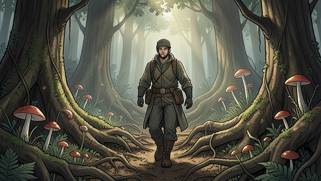A Messenger from Nature from "How to Change Your Mind". A Mycocentric Worldview The forest as network Stamets describes fungal webs as communicative systems linking trees and organisms.