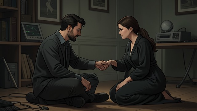 The Guides Stay Present from "How to Change Your Mind". Quiet Companionship Witnessing intensity Bossis and Krystallia Kalliontzi remain beside Patrick as he cries, speaks, and moves through intense imagery.