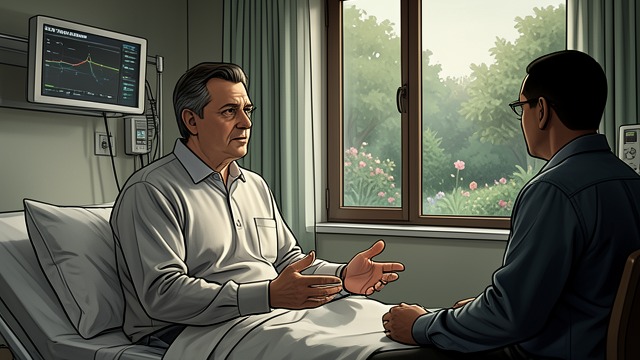 A Final Visit from "How to Change Your Mind". Comfort Reverses Direction The patient consoles the therapist Bossis visits Patrick in palliative care and is struck by his calm.
