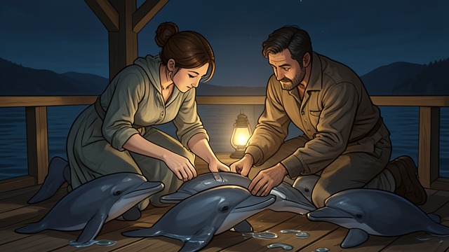 Together on the Independence from "The Swarm". Work and Intimacy A shared role Delaware and Greywolf care for the dolphin fleet while helping the team monitor the crisis.