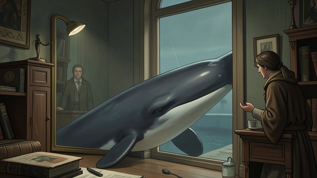 The Beluga Mirror Test from "The Swarm". Recognition and Interpretation What the experiment can show A beluga examines a mark visible in a mirror, prompting Anawak to argue for self-recognition.