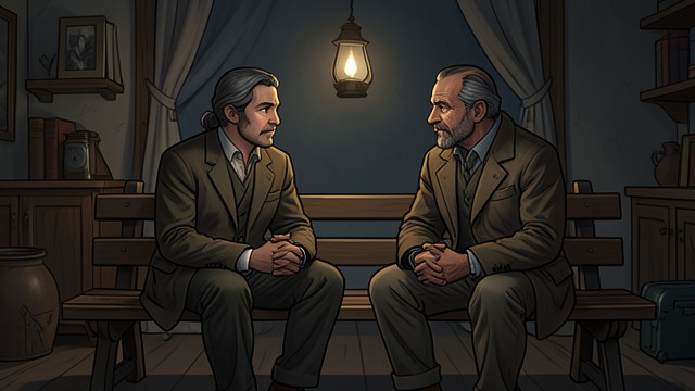 Two Outsiders Talk from "The Swarm". A Connection Forms Shared uncertainty Delaware and Greywolf discuss their lives after his public rescue and her narrow escape.