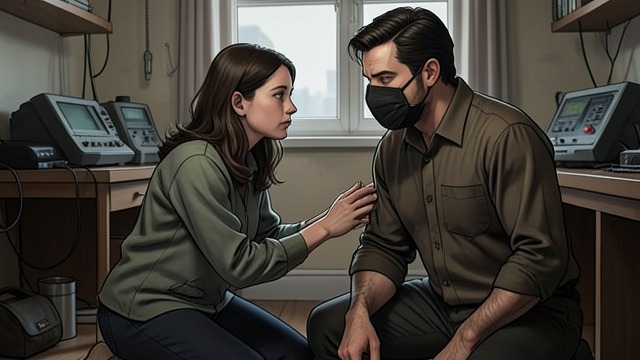 Delaware Sees the Rescuer from "The Swarm". Gratitude and Curiosity Greywolf appears differently Delaware thanks Greywolf for saving her and begins to see a person beneath his theatrical activist…