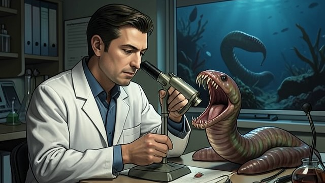 An Unusual Specimen from "The Swarm". A Biologist’s Question Classification begins Johanson examines worms found deep on the Norwegian slope and recognizes that their size and jaws are unusual.
