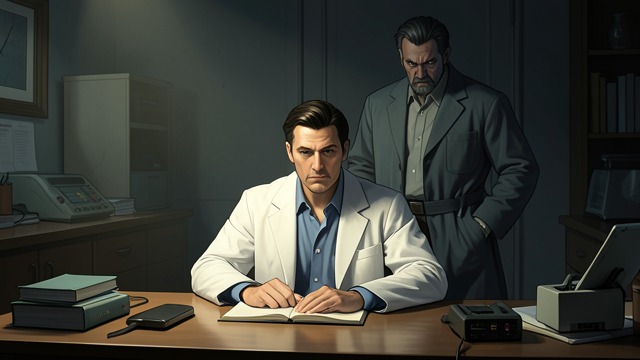 Weaver Forces a Confession from "The Swarm". The Plan Is Exposed An accomplice under pressure Weaver threatens Rubin until he explains the toxin and Li’s planned Deepflight launch.