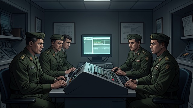 A Classified Crisis Center from "The Swarm". Secrecy as Policy Centralized authority Li gathers scientists, military officials, and intelligence agencies inside a closed command structure.