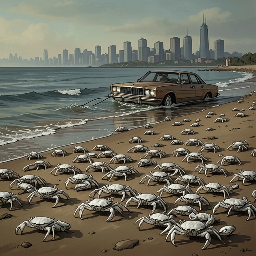 The White-Crab Plague from "The Swarm". The North American crab invasion carries toxic algae from the coast into urban infrastructure, turning a shoreline anomaly into a citywide emergency.