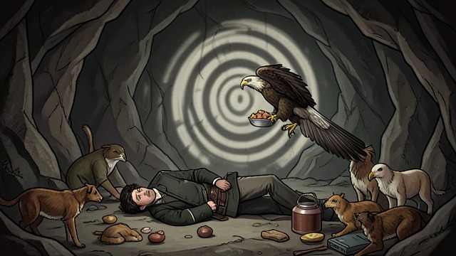 The Convalescent’s Audience from "Thus Spoke Zarathustra". The Convalescent’s Audience Care without speech The eagle brings food while the animals remain beside Zarathustra during his collapse.
