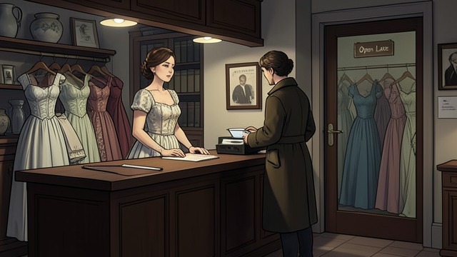 Louise’s First Rental from "Maigret and the Dead Girl". Louise’s First Rental An Unusual Request Louise once rented the same blue dress because she could not afford to buy an evening gown.