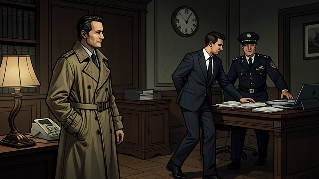 Routine After the Revelation from "Maigret and the Dead Girl". Routine After the Revelation Arrest and Paperwork Inspector Janvier takes Falconi away to have his statement recorded and signed.