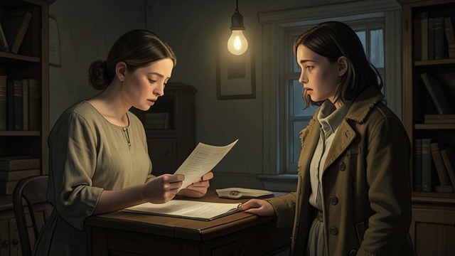 The Message Reaches Jeanine from "Maigret and the Dead Girl". The Message Reaches Jeanine An Intercepted Delivery A concierge on Rue de Ponthieu gives the letter to Jeanine, who reads it before Louise can come back.