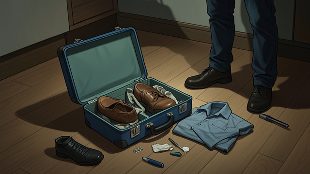 A Suitcase without a Home from "Maigret and the Dead Girl". A Suitcase without a Home All She Carries When Louise leaves the apartment she shares with Jeanine, she carries only a small blue suitcase.