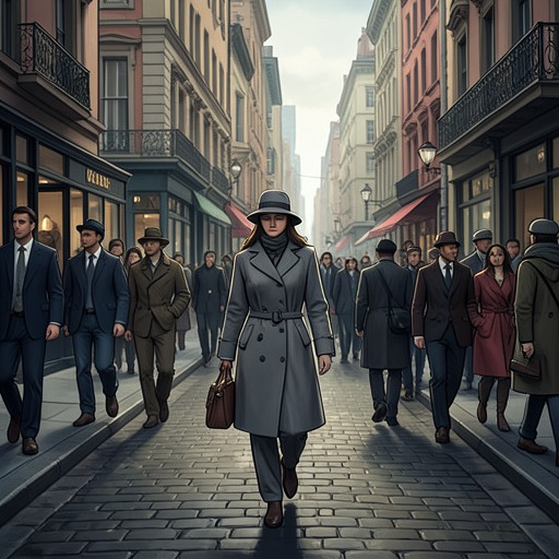 The City and the Invisible Girl from "Maigret and the Dead Girl". This flow traces how Louise passes through Paris repeatedly seen but rarely recognized as a person with needs and history.