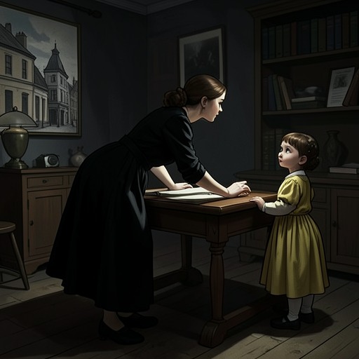 The Mother-Daughter Distance from "Maigret and the Dead Girl". This flow follows the emotional separation between Louise and Germaine, from a childhood of unreliable care to a belated encounter with news of her death.