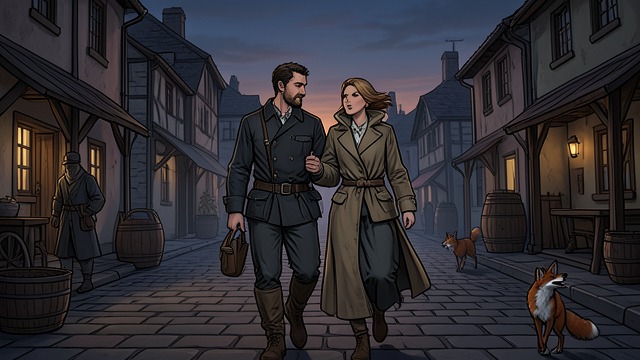 A Walk Home from "The Chemistry of Death". A Walk Home Shared unease After joining the search for Lyn Metcalf, David encounters Jenny at The Black Lamb.