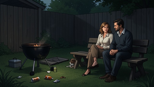 The Barbecue Invitation from "The Chemistry of Death". An Evening Together Awkward beginnings Jenny and her housemate, Tina, invite David to a backyard barbecue.