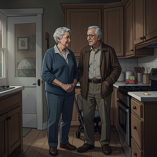 Lyn Metcalf and Marcus Metcalf from "The Chemistry of Death". This relationship traces a marriage strained by the private ache of trying to conceive, cut short by abduction, and transformed into Marcus’s public grief.