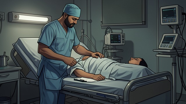 The Hospital Shift from "The Parallax View". Labor Under the Lens A long working day The camera follows orthopedic surgeons through a punishing shift, recording broken equipment and shortages.