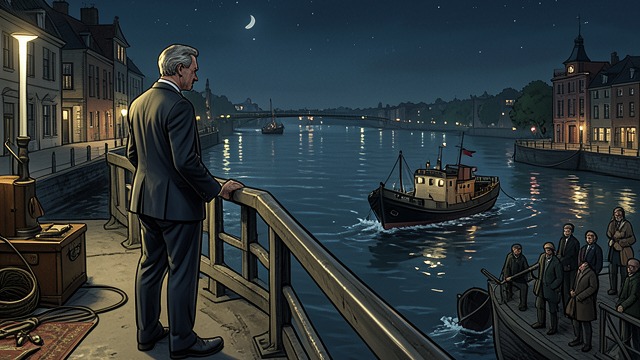 The Midnight Call from "The Rainmaker". A Disaster Becomes a Lead News of the Sinking Deck Shifflet wakes Rudy with word that an oil barge has struck a prom riverboat carrying hundreds of students.