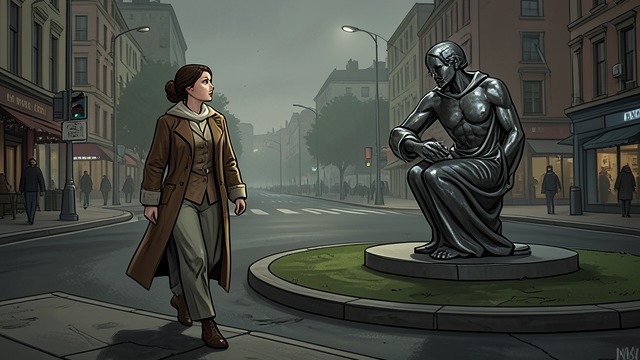 A Sculpture Recognized from "L'Amour et les Forêts". A Sculpture Recognized A Figure of Distortion On her route to school, Bénédicte repeatedly sees an abstract steel sculpture on a roundabout.