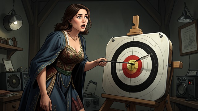 The Bull’s-Eye from "L'Amour et les Forêts". The Bull’s-Eye An Unintended Center After several imperfect shots, Bénédicte’s arrow lands in the center of the target, though she believes she was aiming…