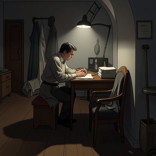 The Writer’s Creative Crisis from "L'Amour et les Forêts". This flow follows Éric Reinhardt’s anxiety about writing after a successful novel and the self-doubt surrounding his next book.
