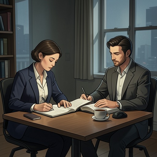 A Friendship With the Writer from "L'Amour et les Forêts". This flow follows the trust between Bénédicte and Éric Reinhardt, including its creation, interruption, and unresolved loss.