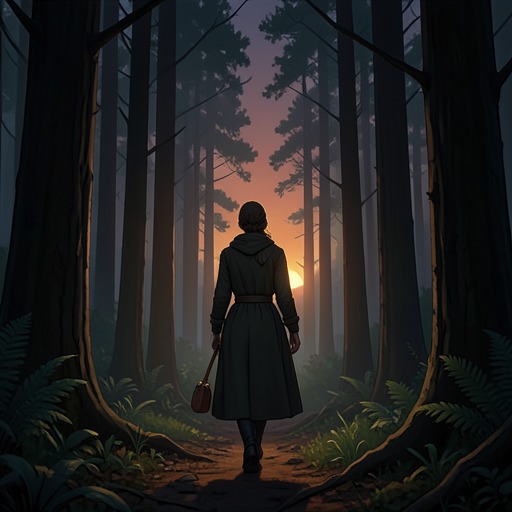 The Forest as an Alternative World from "L'Amour et les Forêts". This flow traces how the forest becomes a symbolic space where Bénédicte can experience desire, attention, and a possible life outside domestic confinement.