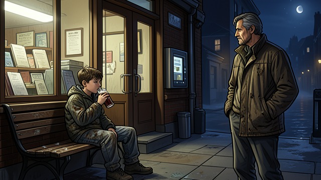 Waiting for Cincinnati from "The Devil All the Time". A Dream Beside the Store The witness stays behind After calling the law, Hank sits with Arvin outside the store.
