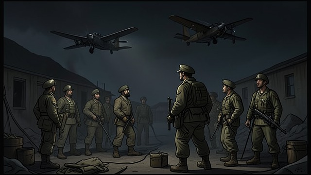 The Sky Changes Sides from "Strike". The Sky Changes Sides A tense wait SYLO’s troops hold outside the camp until they receive confirmation that the drones are no longer an immediate threat.