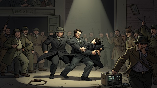 Tucker Enters the Fight from "Strike". Tucker Enters the Fight A friend in danger Kent’s opponent attacks him after Kent refuses to fight for the guards’ entertainment.