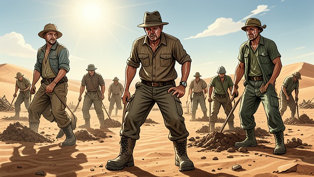 Work Until Release from "Strike". Work Until Release Physical exhaustion Tucker digs foundations and carries earth under the desert sun.